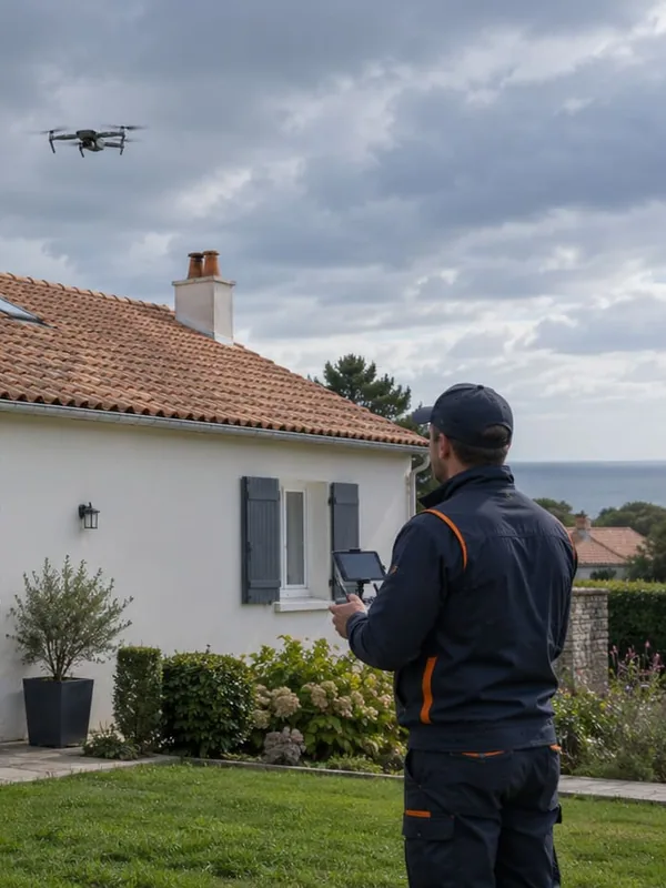Inspection de toiture par drone par ST Habitat